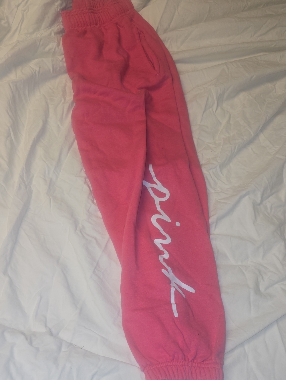 Girls' Pink Script Jogger Sweatpants - Kids Bottoms